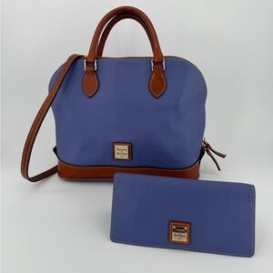 Dooney & Bourke Pebble Leather Dome Satchel & Wallet